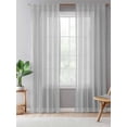 thumbnail image 5 of Sheer Curtains 84 Inches Long, Gray Stripes Semi Sheer Curtains Light Filtering Window Treatment, Vintage Minimalist Lines Texture Privacy Voile Drapes for Living Room Bedroom 52x84 Inch, 5 of 7