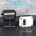 thumbnail image 3 of suit for Airpods Pro 2nd Generation/1st Generation Case Cover with Automatic Snap Switch  Secure Lock Clip Super Protective for Airpods Pro Case (2023) with Keychain for Men Women-Black, 3 of 6
