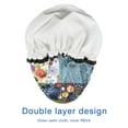 thumbnail image 4 of Shower Caps,Pioneer Flower Floral Print Pattern Waterproof Shower Cap for Women 4 Pieces,Double Reusable Hair Cover for Shower PEVA Elastic Stretch Hem, 4 of 7
