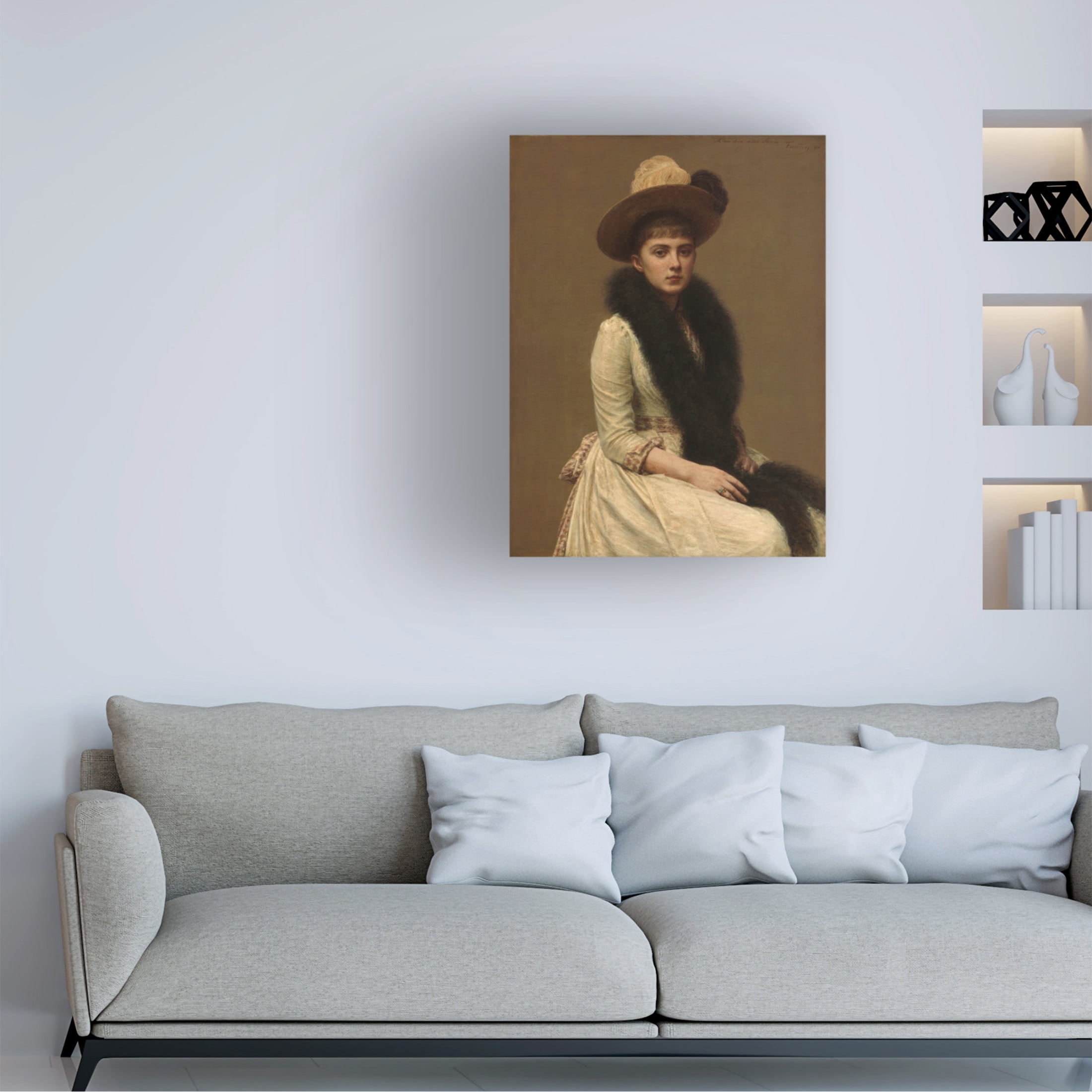 Ignace Henri Jean Fantin-Latour 'Portrait of Sonia, 1890' Canvas Art - 24 x 32 Inches