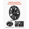 thumbnail image 6 of VEVOR Hubcaps Wheel Covers for 2025 Tesla Model Y, 19 Inch Set of 4 Wheel Rim Cover Hubcaps OEM Style Replacement, R19 Size Snap On Car Hub Caps, Premium Sturdy 10-Spoke ABS Tire Rim Caps,Matte Black, 6 of 9