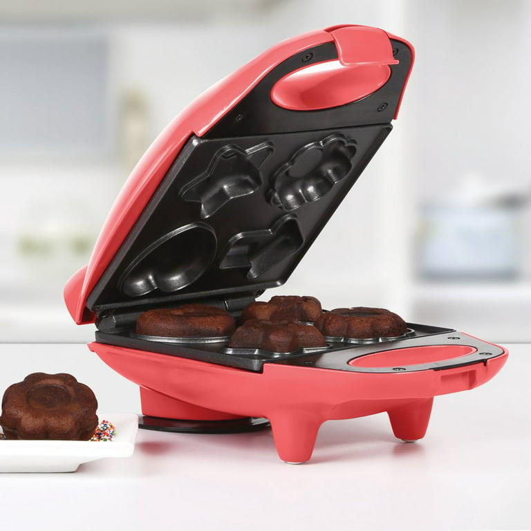 Holstein Easy as 1, 2, 3 Fun Mini-Brownie Maker, Coral Color