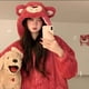thumbnail image 5 of Camisón de dibujos animados Disney Kawaii Lotso de terciopelo coral para mujer, pijama de felpa suave, cárdigan con capucha, ropa de dormir cálida para el hogar, 5 of 5