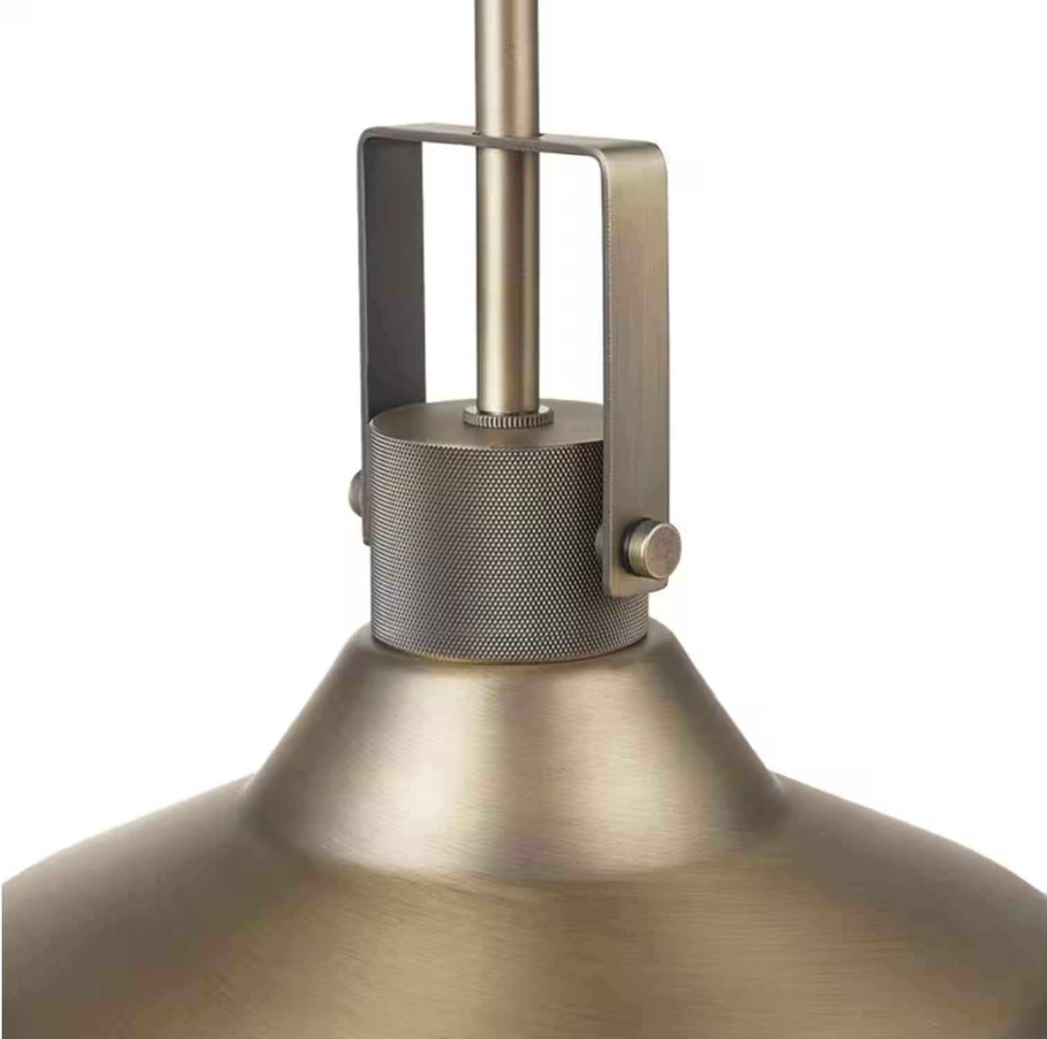 Sutton 1-Light Matte Brass Pendant Lighting with Textured Socket