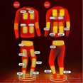 thumbnail image 2 of Men"s Heated Underwear Winter Usb Electric Heating Suit Ski Tops Pants, 2 of 4
