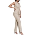 thumbnail image 3 of Iyufng 2 Piece Sets for Women Summer Business Casual Sets Shirt Outfit Sets, 3 of 5