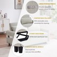 thumbnail image 6 of Sleeper Sofa Bed with Adjustable Backrest,Large Storage Pockets and 2 Pillows,Pull Out Couch Bed with USB Ports and 4 Mmooth Metal Wheels for Living Room,Bedroom,Apartment & Office,Beige, 6 of 9
