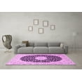 thumbnail image 3 of Ahgly Company Indoor Rectangle Medallion Pink Traditional Area Rugs, 7' x 10', 3 of 4