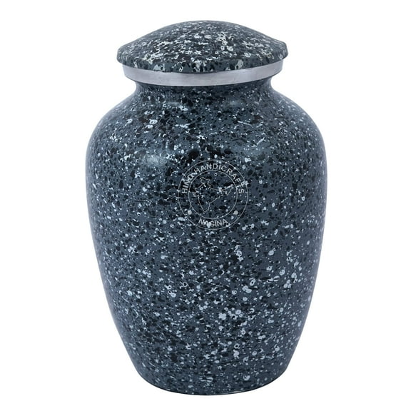 Hind Handicrafts Aluminum Peaceful Pet Memorial Cremation Urns for Dogs and Cats Ashes - Keepsake Human Ash Cremation Urn - Funeral Urn (90 Cubic Inches, Granite - 2)