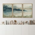 thumbnail image 3 of IDEA4WALL Framed Canvas Print Wall Art Set of 3 Dusk Hues Abstract Watercolor Peaceful Lake Abstract Landscape Nature Wilderness Geometric Wall Decorative for Rooms - Natural 16"x24"x3, 3 of 5