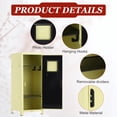 thumbnail image 3 of Mini Locker 4.3 x 10.8 Inch, Small Locker with Lock Keys, Metal Money Safe Storage Box for Desk Bedroom, Yellow, 3 of 7