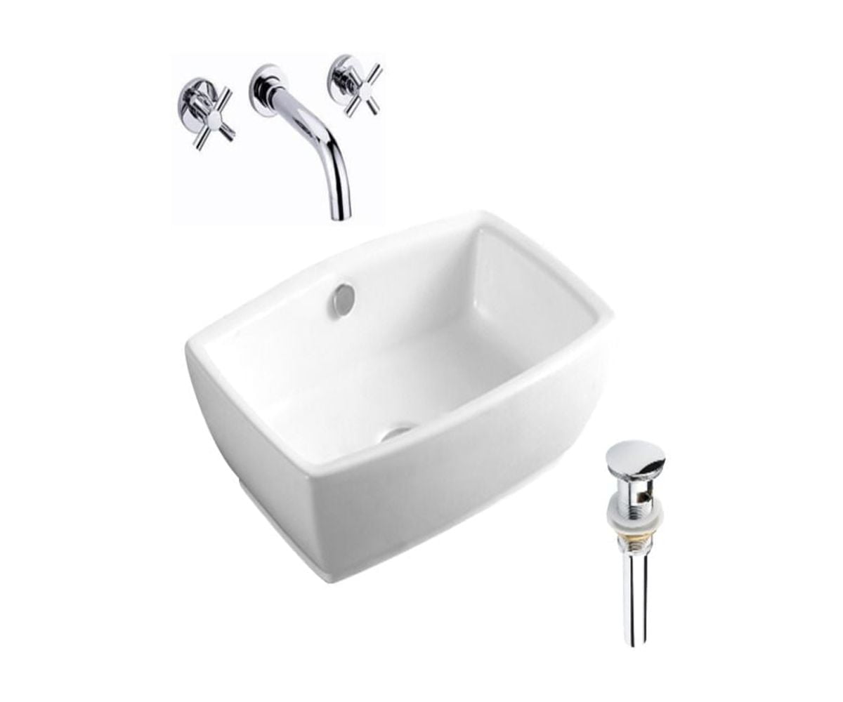 DROP Bath and Kitchen DR091212 Bathroom Vessel Sink Set