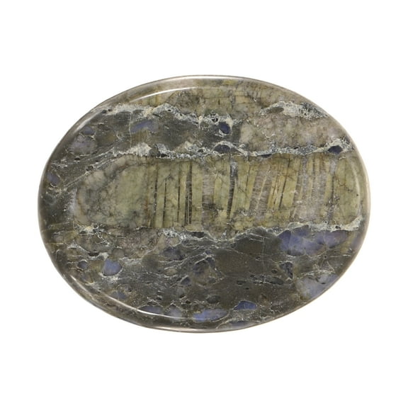 Uxcell Thumb Worry Stone for Anxiety, Natural Oval Crystal Stone, Polished Gemstone Hand Carved Pocket Rock Anxiety Crystals for Women Stress Gifts Meditation, Blue Brown