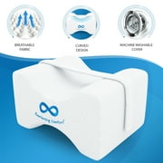 Everlasting Comfort Knee Pillow for Sleeping, Prevents Knee Clashing, Hip, Lower Back, Leg, and Sciatic Nerve Pain Relief Pillows for Side Sleepers (White)