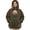 Dark Green, variant on Women's Pet Dog Pouch Hoodie, Oversized Dog Carrier Sweatshirt with Large Pocket, Long Sleeve Fleece Dog Hoodie & Cozy Winter Clothes, Coffee L