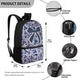 thumbnail image 3 of Pzuqiu Blue Duck Camo Bow School Backpack with Lunch Box, Pencil Case, Water Bottle Holder & Keychain,17 Inch Cute 5-Piece School Bag for Girls 8-12 Lightweight Bookbag, Back to School Gifts, 3 of 6