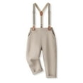 thumbnail image 6 of Karoyedx Boys Christmas Gifts Toddler Boy Outfit Boy Suit Boy Dress Shirt /Suspender Pants Gentleman Wedding Outfits Khaki Size,1-2 Years, 6 of 7