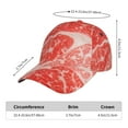 thumbnail image 2 of Salouo Beef Steaks Print Unisex Sports Hat, Adjustable Golf Dad Hat Outdoor Cap Mountain Dad Hat Adjustable Fit Baseball Cap for Men and Women, 2 of 6