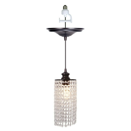 Can Light Conversion Kit >> Instant Pendant Recessed Light Conversion Kit Brushed Bronze Crystal Can Light Conversion Kit >> Instant Pendant Recessed Light Conversion Kit Brushed Bronze Crystal