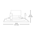 thumbnail image 6 of NICOR Lighting 4 inch White Square Multi-Adjustable Recessed LED Downlight, 5000K (DQR4MA11205KWH), 6 of 13