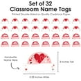 thumbnail image 3 of Big Dot of Happiness Valentine's Day Hearts - DIY Blank Paper Desk or Locker Labels - Classroom Name Tags - Set of 32, 3 of 7