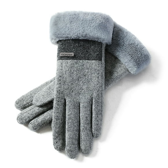 Winter Gants Chauds en Laine pour Femmes à Écran Tactile Mittens