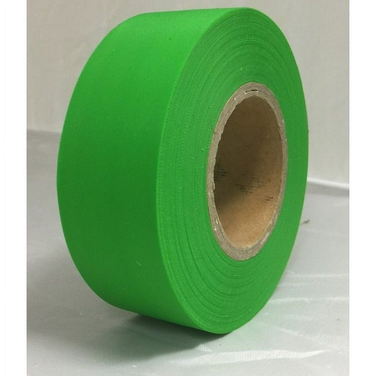 Fluorescent Green Flagging Tape 1 3/16 x 150 ft Roll Non-Adhesive