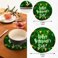 thumbnail image 3 of GZHJMY Enjoy Happy St.Patrick's Day Heat Resistant Trivets Potholders 2PCS, Round Cotton Weave Handmade Pot Holder, Non-Slip Hot Mats Kitchen Dining Plate Mat for Kitchen Pans Bowl Teapot, 3 of 7