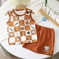 thumbnail image 2 of TAIAOJING Toddler Baby Boy Summer Clothes Retro Embroidery Animals Shirts T-Shirt + Elastic Shorts Outfits Sets Fashionable 2-3Y, 2 of 3