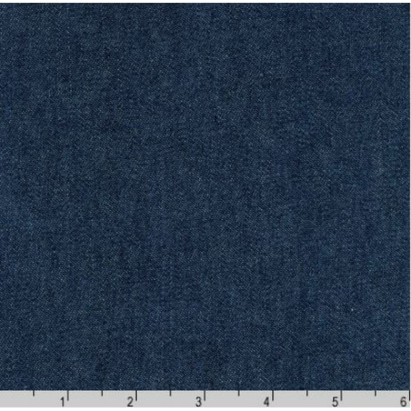 Denim Light Lt. Indigo Washed 6.5 Oz. Robert Kaufman 56" Wide Cotton Denim Fabric by the Yard (I012-1634)