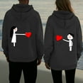 thumbnail image 1 of TaTaai His and Hers Valentine Print Hoodie, Cozy Pullover with Pocket, Matching Gift Sweatshirt Gift, 1 of 4