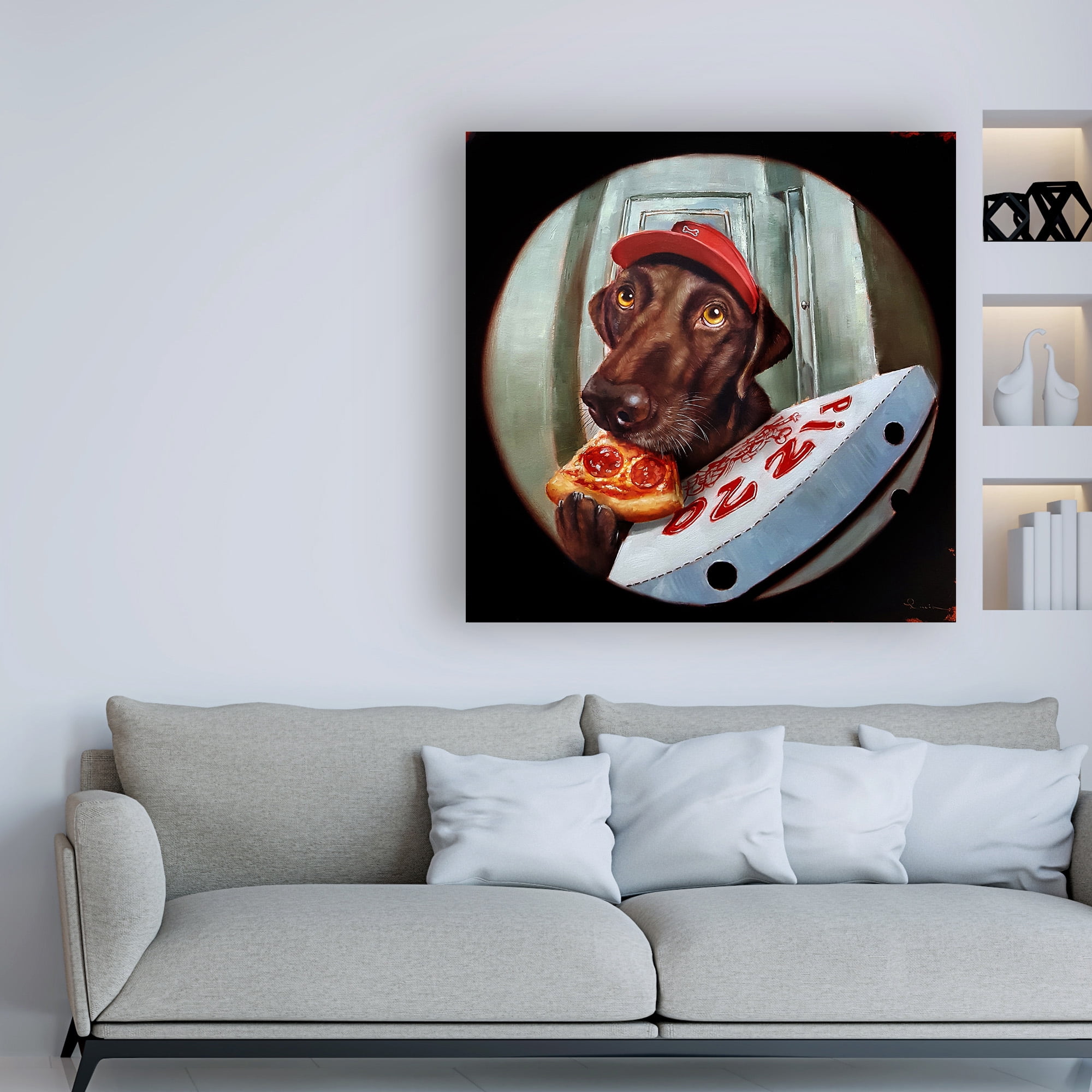 Trademark Fine Art 'Pupperoni' Canvas Art by Lucia Hefferna