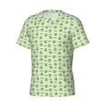 thumbnail image 5 of Vsdgher Green Avocado Print Men's Dry Fit Mesh Athletic Shirts Moisture Wicking Tennis T-Shirt Tops, 5 of 9