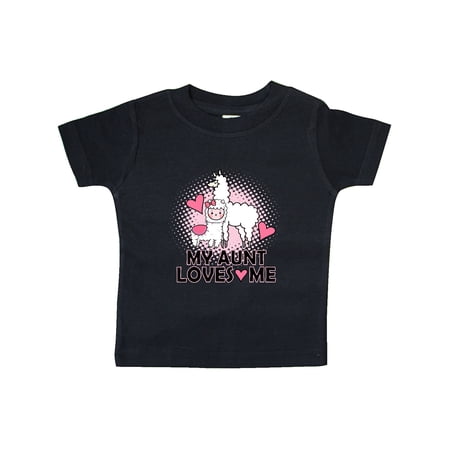 

Inktastic Aunt Loves Me Llama Niece Girls Gift Gift Baby Girl T-Shirt