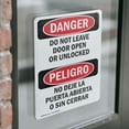 thumbnail image 4 of (2 Pack) Do Not Leave Door Open Or Unlocked Bilingual OSHA Danger Sign, 4 of 7