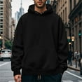 thumbnail image 5 of Dpytoraw Mens Autumn And Winter Letter Oversize Loose Hooded Pullover Sweater Top Blouse Coat, 5 of 5