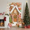 thumbnail image 4 of Christmas Gingerbread House Door Cover - Festive Xmas Door Curtain, Holiday Door & Wall Decoration for Party, Home, Enhances Christmas Festive Atmosphere, 35.4*70.8in, 4 of 8