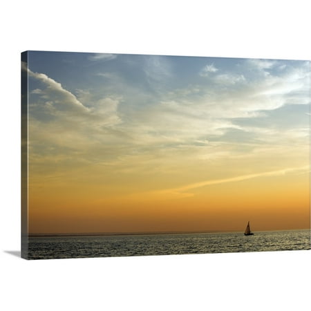 Great BIG Canvas | Darwin Wiggett Premium Thick-Wrap Canvas entitled Sailboat On Lake Ontario, St. Catherines, Ontario,