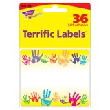 Trend Enterprises Kindergarten - 3rd Grades Name Tag Rainbow Handprints ...