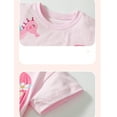 thumbnail image 5 of Bellafa Toddler Girl Clothes 2-7 Years Girls Outfit Short Sleeve Mermaid Graphic Top+ Long Pants 2Pcs Spring Summer Set, 5 of 8