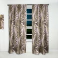 thumbnail image 2 of Designart 'Tropical Leaves On Pink Retro' Mid-Century Modern Curtain Panel, 2 of 5
