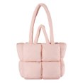 thumbnail image 1 of Bolso Mano Esponjoso Acolchado Algodón para Mujer () Rosa, 1 of 9