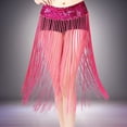 thumbnail image 2 of QHFBli Womens Belly Dance Scarf Belt Skirt Latin Dance Belt Performance Tassel Wave Skirt Carnival Rave Festival, 2 of 3
