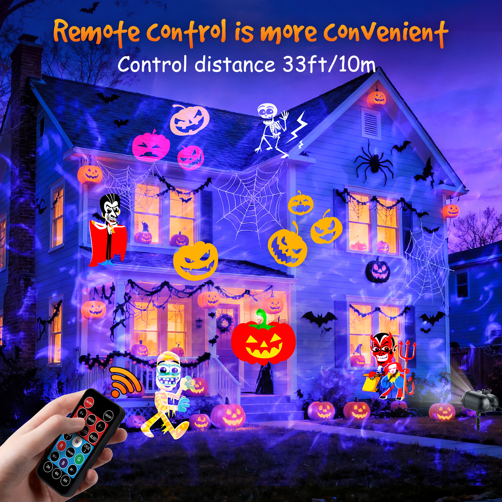 yankucat 3-in-1 Holiday Projector Light with Laser & Water Wave photo 5