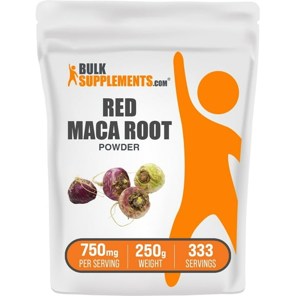 BulkSupplements Red Maca Root Powder- 750mg per Serving - 250 Grams (8.8 oz) - 333 Servings