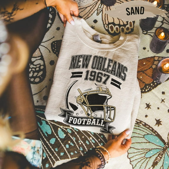 Velto New Orleans Football Sweatshirt or Tshirt | 1967 Vintage Saints Crewneck | Retro Fan Apparel All Size S-5XL