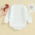thumbnail image 3 of Bagilaanoe Newborn Baby Girl Boys New Year Clothes Romper Sweatshirt Long Sleeve Bodysuits Letter Print Pullover 6M 12M 18M 24M Infant Casual Tee Tops, 3 of 6