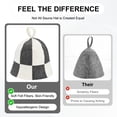 thumbnail image 5 of Uxcell 2-Pack Sauna Hat for Women and Men, Wool Sauna Cap Vaporarium Soft Durable Comfortable Breathable for Spa [White and Gray], 5 of 7