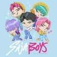 thumbnail image 2 of Mens KPop Demon Hunters Saja Boys Chibi Group T Shirt, 2 of 4