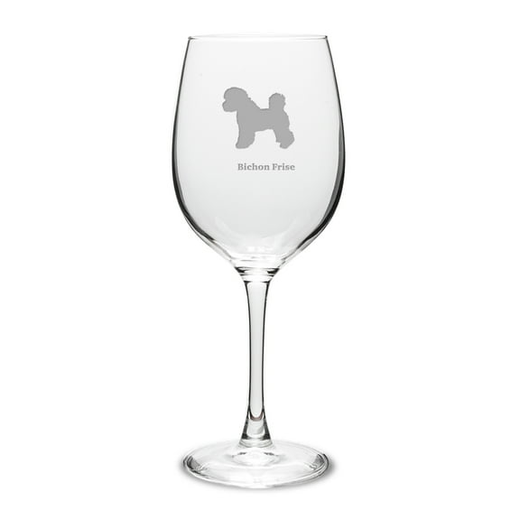 Bichon Frise 16 oz Classic White Wine Glass